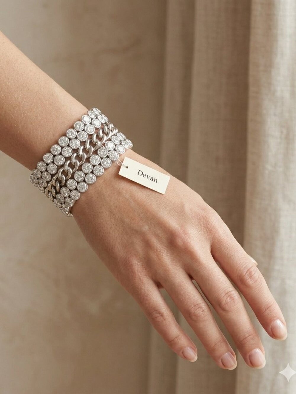 Devan Clear Stone Stretch Bracelet